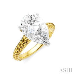ASHI Pear Shape Semi-Mount Diamond Engagement Ring 195B8PPFHYW-SM-PR3