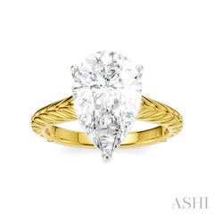 ASHI Pear Shape Semi-Mount Diamond Engagement Ring 195B8PPFHYW-SM-PR3