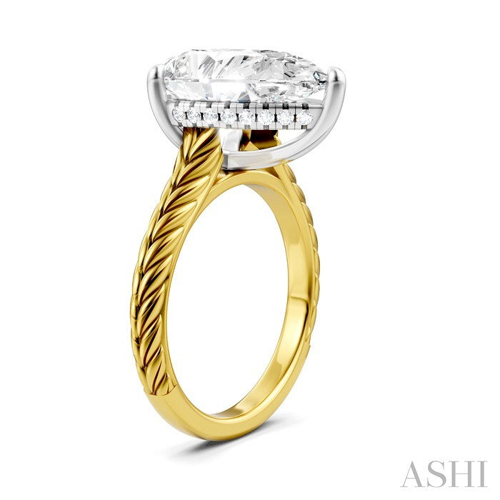 ASHI Pear Shape Semi-Mount Diamond Engagement Ring 195B8PPFHYW-SM-PR5
