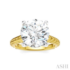 ASHI Round Shape Semi-Mount Diamond Engagement Ring 195B8PPFHYW-SM-RD4