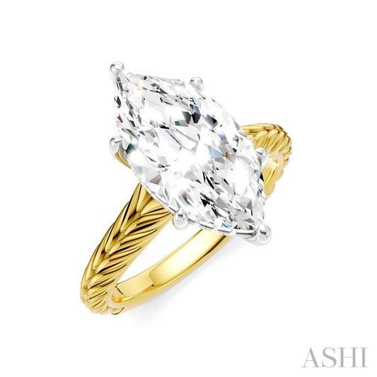 ASHI Marquise Shape Semi-Mount Diamond Engagement Ring 195B9PPFHYW-SM-MQ3