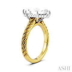 ASHI Marquise Shape Semi-Mount Diamond Engagement Ring 195B9PPFHYW-SM-MQ3