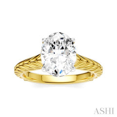 ASHI Oval Shape Semi-Mount Diamond Engagement Ring 195B9PPFHYW-SM-OV2