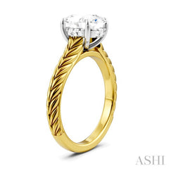 ASHI Oval Shape Semi-Mount Diamond Engagement Ring 195B9PPFHYW-SM-OV2