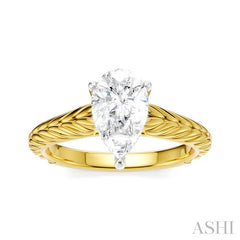 ASHI Pear Shape Semi-Mount Diamond Engagement Ring 195B9PPFHYW-SM-PR1