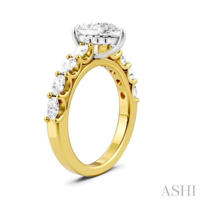 ASHI Pear Shape Semi-Mount Diamond Engagement Ring 196A2PPFHYW-SM-PR1