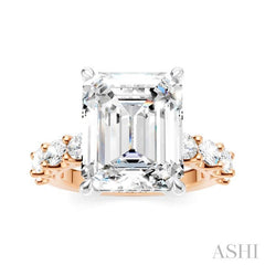 ASHI Emerald Shape Semi-Mount Diamond Engagement Ring 196ACPPFHPW-SM-EM5