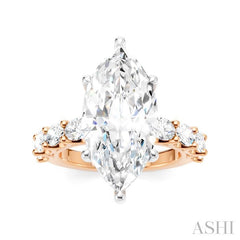 ASHI Marquise Shape Semi-Mount Diamond Engagement Ring 196ACPPFHPW-SM-MQ5