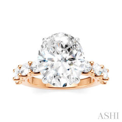 ASHI Oval Shape Semi-Mount Diamond Engagement Ring 196ACPPFHPW-SM-OV5