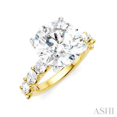 ASHI Round Shape Semi-Mount Diamond Engagement Ring 196ACPPFHYW-SM-RD5