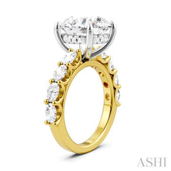 ASHI Round Shape Semi-Mount Diamond Engagement Ring 196ACPPFHYW-SM-RD5