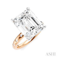 ASHI Emerald Shape Semi-Mount Diamond Engagement Ring 196B7PPFHPW-SM-EM5