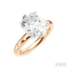 ASHI Oval Shape Semi-Mount Diamond Engagement Ring 196B7PPFHPW-SM-OV3