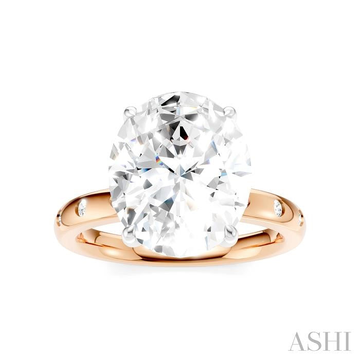 ASHI Oval Shape Semi-Mount Diamond Engagement Ring 196B7PPFHPW-SM-OV5