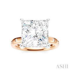 ASHI Princess Shape Semi-Mount Diamond Engagement Ring 196B7PPFHPW-SM-PN5