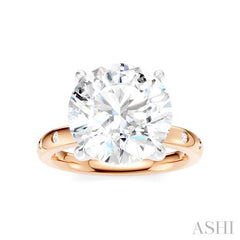 ASHI Round Shape Semi-Mount Diamond Engagement Ring 196B7PPFHPW-SM-RD5