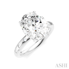 ASHI Oval Shape Semi-Mount Diamond Engagement Ring 196B7PPFHWG-SM-OV4