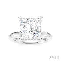 ASHI Princess Shape Semi-Mount Diamond Engagement Ring 196B7PPFHWG-SM-PN4