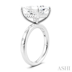 ASHI Princess Shape Semi-Mount Diamond Engagement Ring 196B7PPFHWG-SM-PN5