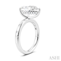 ASHI Pear Shape Semi-Mount Diamond Engagement Ring 196B7PPFHWG-SM-PR3