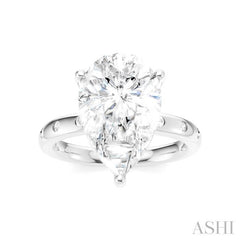 ASHI Pear Shape Semi-Mount Diamond Engagement Ring 196B7PPFHWG-SM-PR4