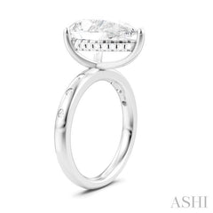 ASHI Pear Shape Semi-Mount Diamond Engagement Ring 196B7PPFHWG-SM-PR4