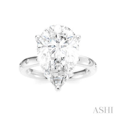 ASHI Pear Shape Semi-Mount Diamond Engagement Ring 196B7PPFHWG-SM-PR5