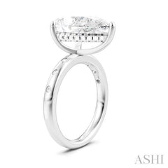 ASHI Pear Shape Semi-Mount Diamond Engagement Ring 196B7PPFHWG-SM-PR5