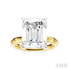 ASHI Emerald Shape Semi-Mount Diamond Engagement Ring 196B7PPFHYW-SM-EM4