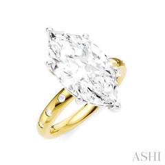 ASHI Marquise Shape Semi-Mount Diamond Engagement Ring 196B7PPFHYW-SM-MQ4