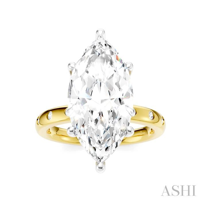 ASHI Marquise Shape Semi-Mount Diamond Engagement Ring 196B7PPFHYW-SM-MQ5