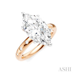 ASHI Marquise Shape Semi-Mount Diamond Engagement Ring 196B8PPFHPW-SM-MQ3
