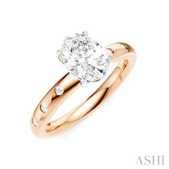 ASHI Oval Shape Semi-Mount Diamond Engagement Ring 196B8PPFHPW-SM-OV1