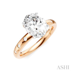 ASHI Oval Shape Semi-Mount Diamond Engagement Ring 196B8PPFHPW-SM-OV2