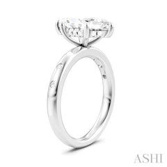 ASHI Marquise Shape Semi-Mount Diamond Engagement Ring 196B8PPFHWG-SM-MQ2
