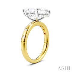 ASHI Marquise Shape Semi-Mount Diamond Engagement Ring 196B8PPFHYW-SM-MQ3
