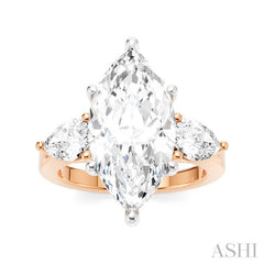 ASHI Marquise Shape Semi-Mount Diamond Engagement Ring 198A1PPFHPW-SM-MQ4
