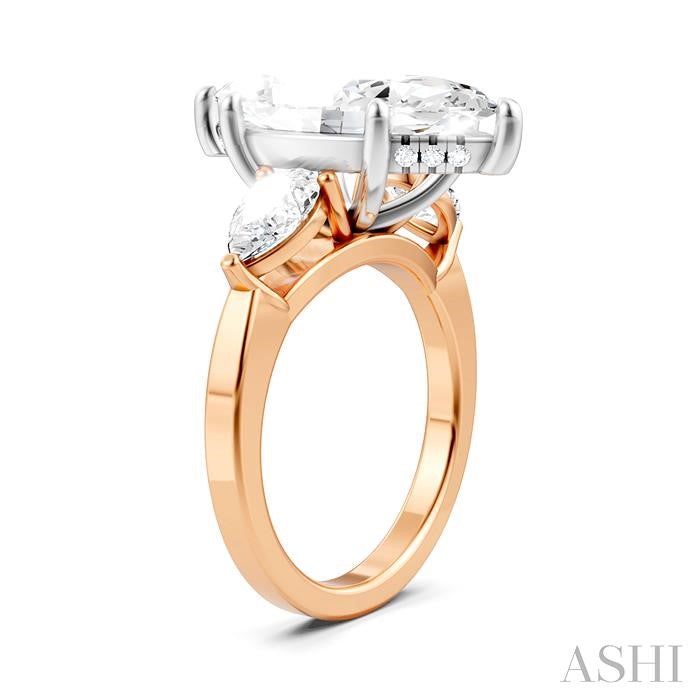 ASHI Marquise Shape Semi-Mount Diamond Engagement Ring 198A1PPFHPW-SM-MQ5