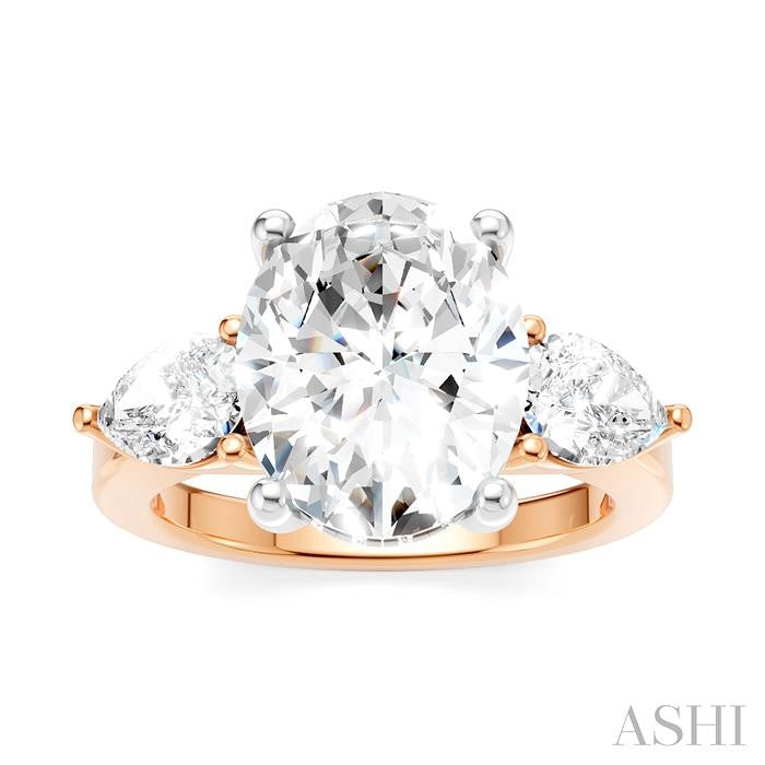 ASHI Oval Shape Semi-Mount Diamond Engagement Ring 198A1PPFHPW-SM-OV4