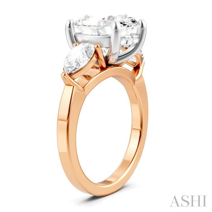 ASHI Oval Shape Semi-Mount Diamond Engagement Ring 198A1PPFHPW-SM-OV4