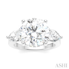 ASHI Round Shape Semi-Mount Diamond Engagement Ring 198A1PPFHWG-SM-RD4