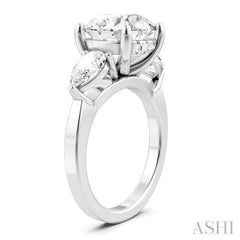 ASHI Round Shape Semi-Mount Diamond Engagement Ring 198A1PPFHWG-SM-RD4