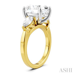 ASHI Oval Shape Semi-Mount Diamond Engagement Ring 198A1PPFHYW-SM-OV5