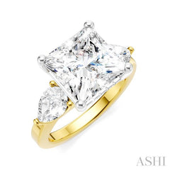 ASHI Princess Shape Semi-Mount Diamond Engagement Ring 198A1PPFHYW-SM-PN4