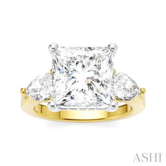 ASHI Princess Shape Semi-Mount Diamond Engagement Ring 198A1PPFHYW-SM-PN4