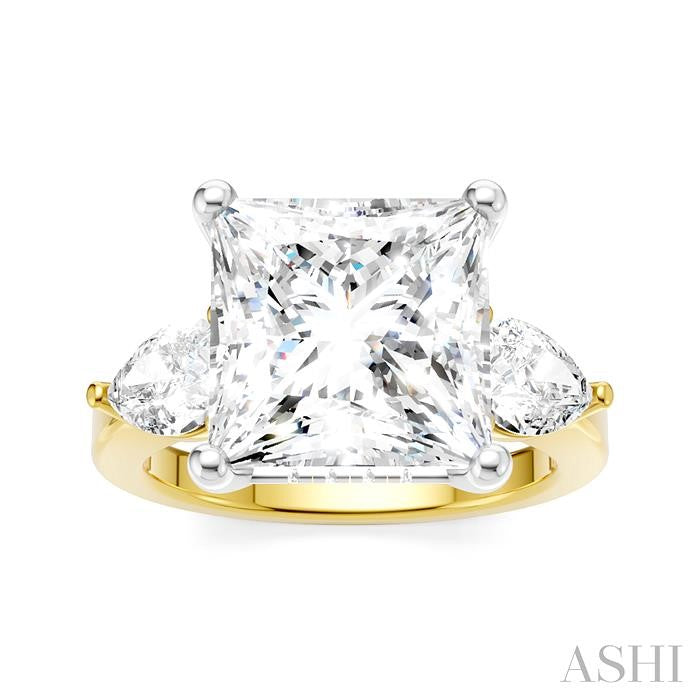 ASHI Princess Shape Semi-Mount Diamond Engagement Ring 198A1PPFHYW-SM-PN5