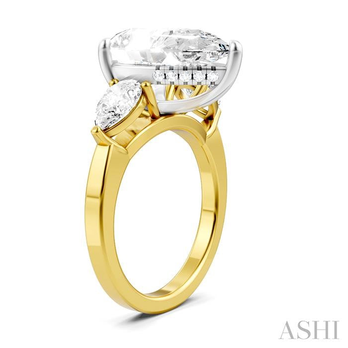 ASHI Pear Shape Semi-Mount Diamond Engagement Ring 198A1PPFHYW-SM-PR5