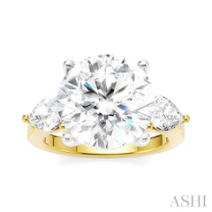 ASHI Round Shape Semi-Mount Diamond Engagement Ring 198A1PPFHYW-SM-RD5