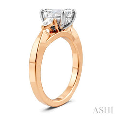 ASHI Emerald Shape Semi-Mount Diamond Engagement Ring 198A6PPFHPW-SM-EM1