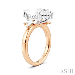 ASHI Marquise Shape Semi-Mount Diamond Engagement Ring 198B3PPFHPW-SM-MQ4